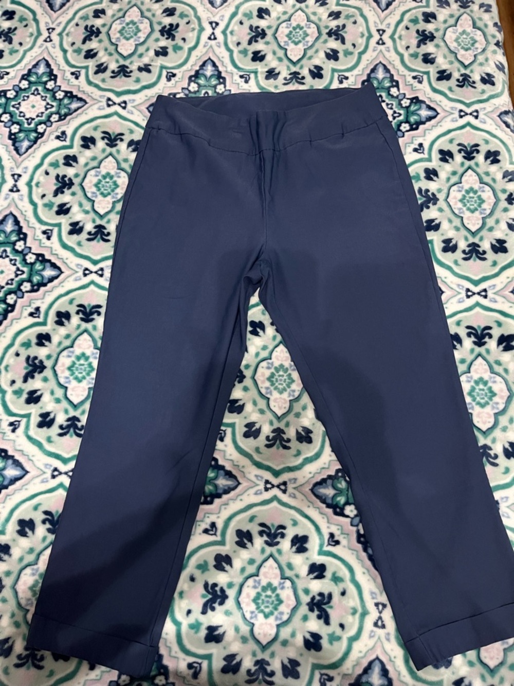 Tribal Navy Cropped Women's Pants